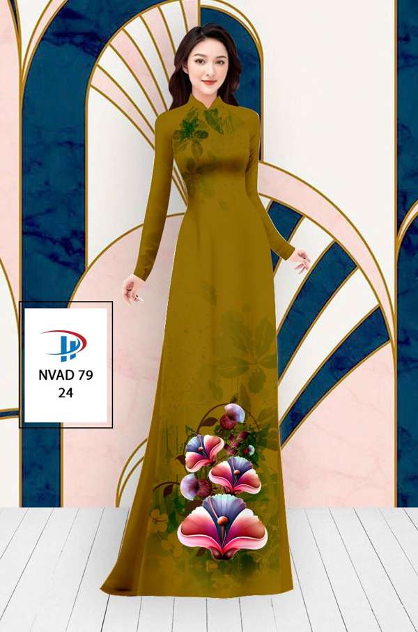 Vải Áo Dài Hoa In 3D AD NVAD79 58